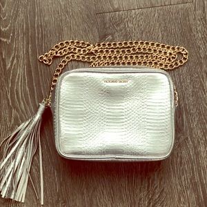 PINK Victoria's Secret Metalliac Silver Crossbody
